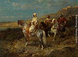Adolf Schreyer Arabischer Schimmelreiter painting